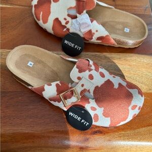 Multicolor Bohemian Women's Cow Print Sandals